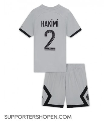 Paris Saint-Germain Achraf Hakimi #2 Bortatröja Barn 2022-23 Kortärmad (+ korta byxor)